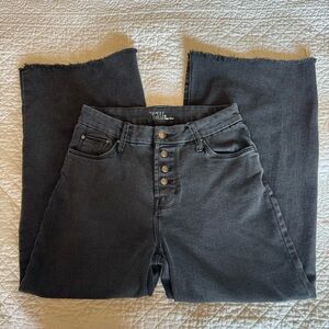 Time and Tru High Rise Cropped Charcoal Jeans